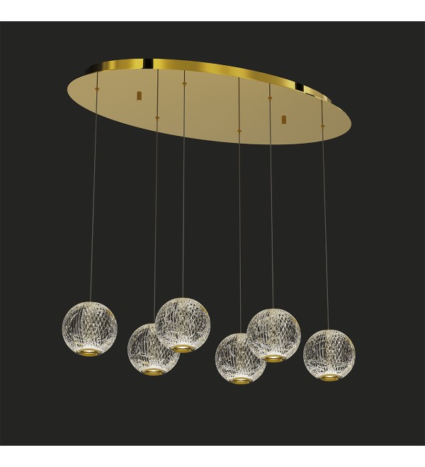 Подвесной светильник Delight Collection Elliot Diamante MD20001012-6A gold