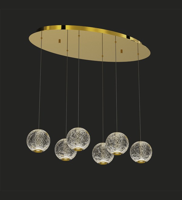 Подвесной светильник Delight Collection Elliot Diamante MD20001012-6A gold