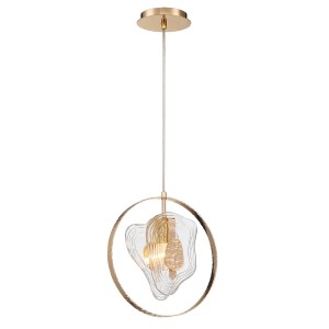 Подвесной светильник Delight Collection Cowley P60669-1 gold/clear