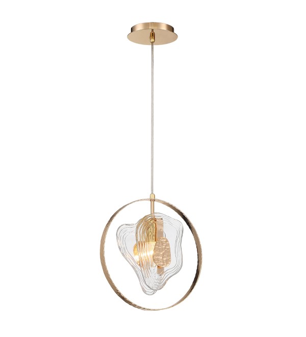 Подвесной светильник Delight Collection Cowley P60669-1 gold/clear