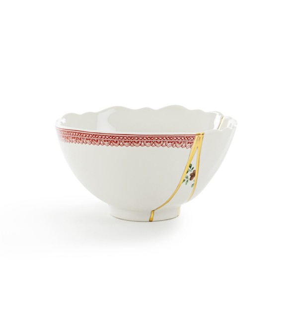 Пиала Seletti Kintsugi (белый, золотой)