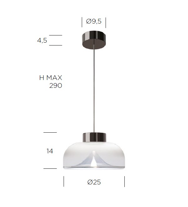 Подвесной светильник Leucos Aella Mini 25 S Clear