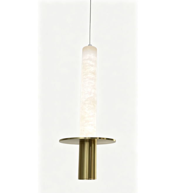 Подвесной светильник Delight Collection 5142P/1 Brass / White Alabaster