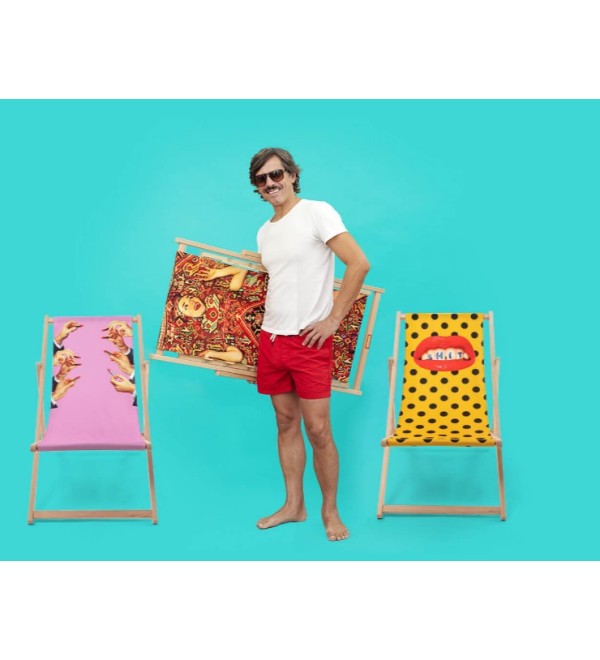 Шезлонг Seletti Toiletpaper Deckchair Snakes