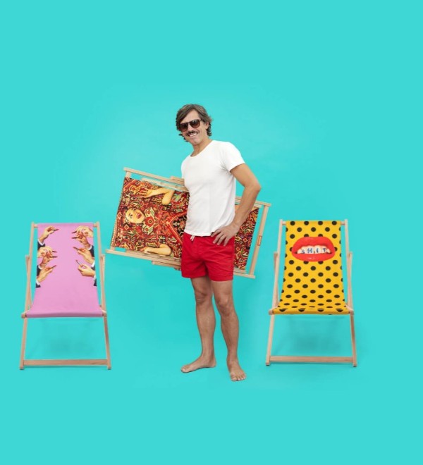 Шезлонг Seletti Toiletpaper Deckchair Snakes