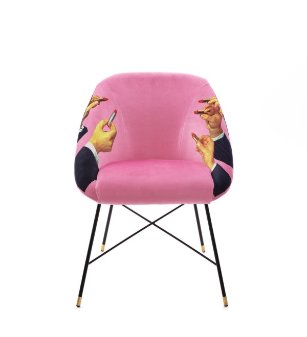 Обеденный стул Seletti Toiletpaper Furniture Lipsticks Pink