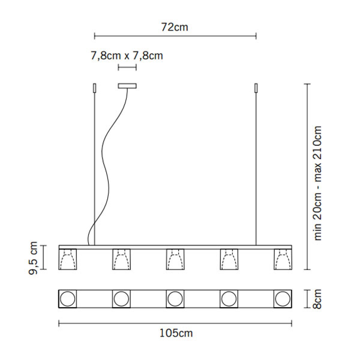 Подвесной светильник Fabbian D28A0515 Flow
