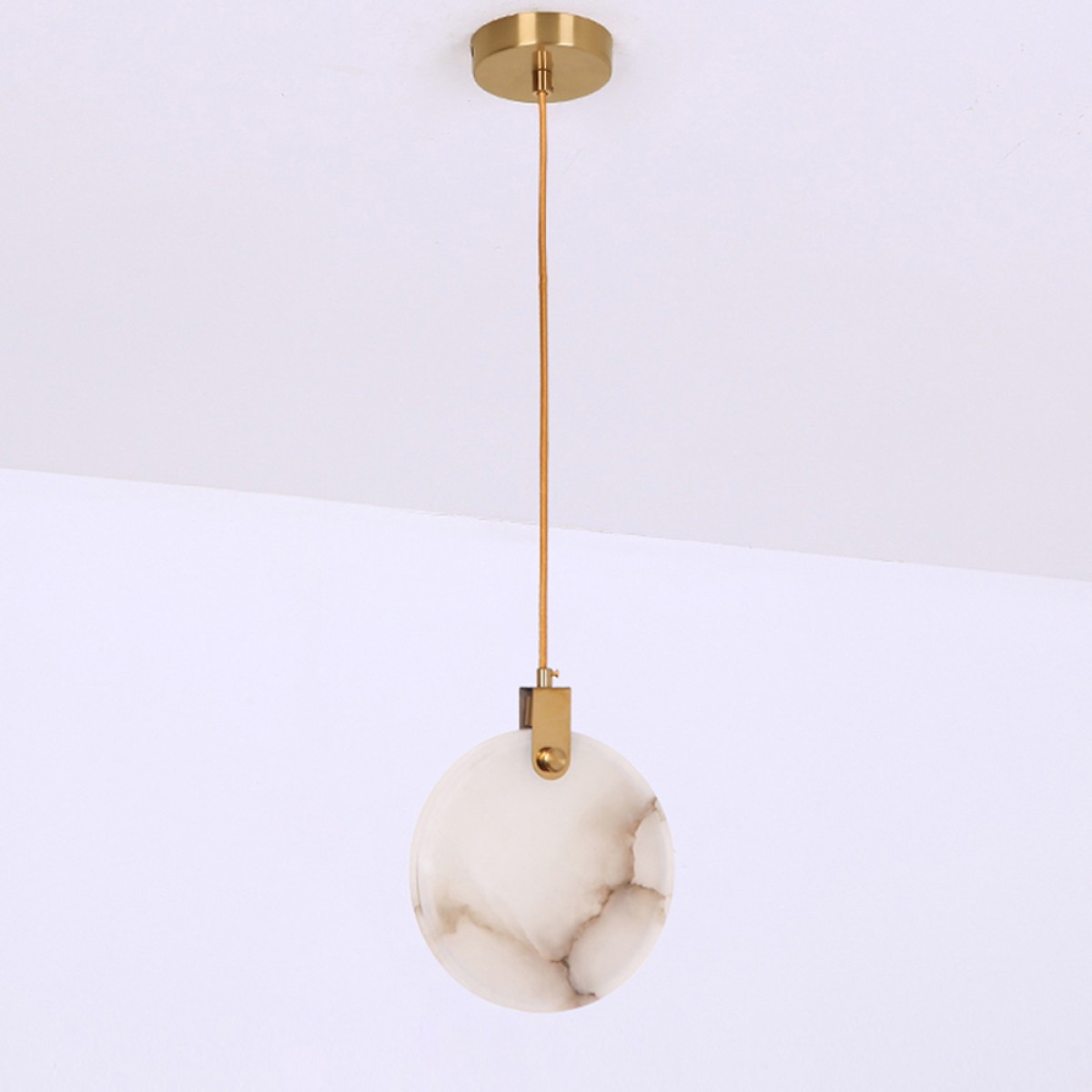 Подвесной светильник Delight Collection 11391P 15cm Brass / White Alabaster