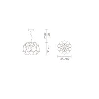 Люстра Slamp Flora Small Copper