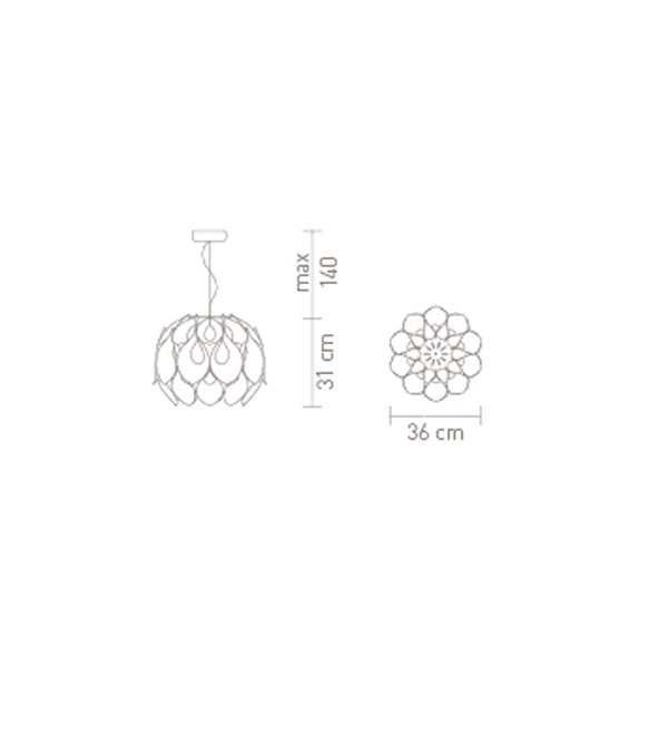 Люстра Slamp Flora Small Copper