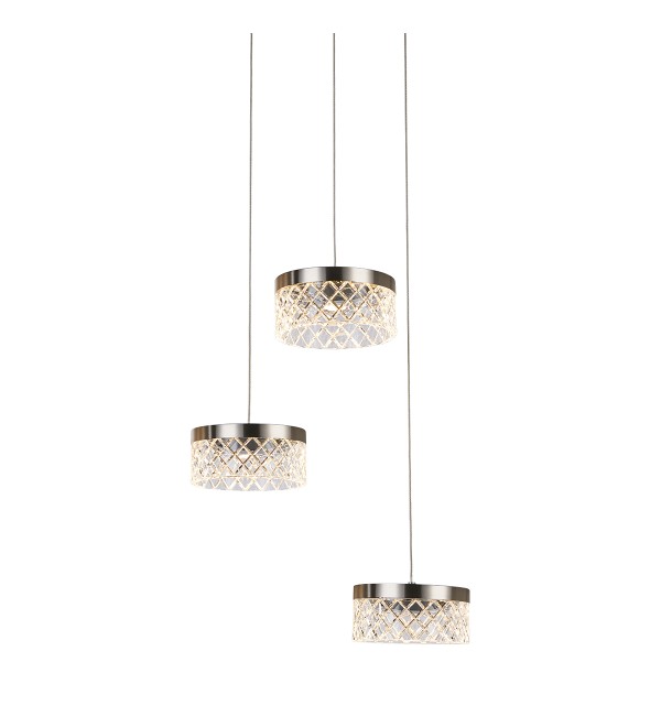 Подвесной светильник Delight Collection Diamond cut MD21020075-3A satin nickel