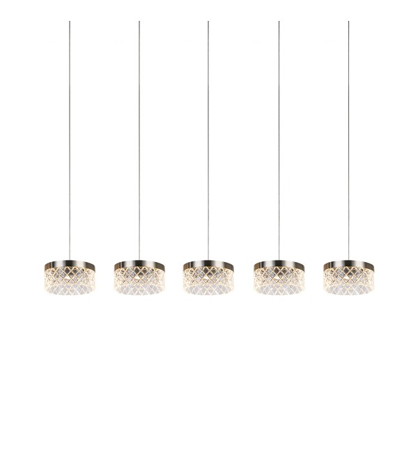Подвесной светильник Delight Collection Diamond cut MD21020075-5B satin nickel