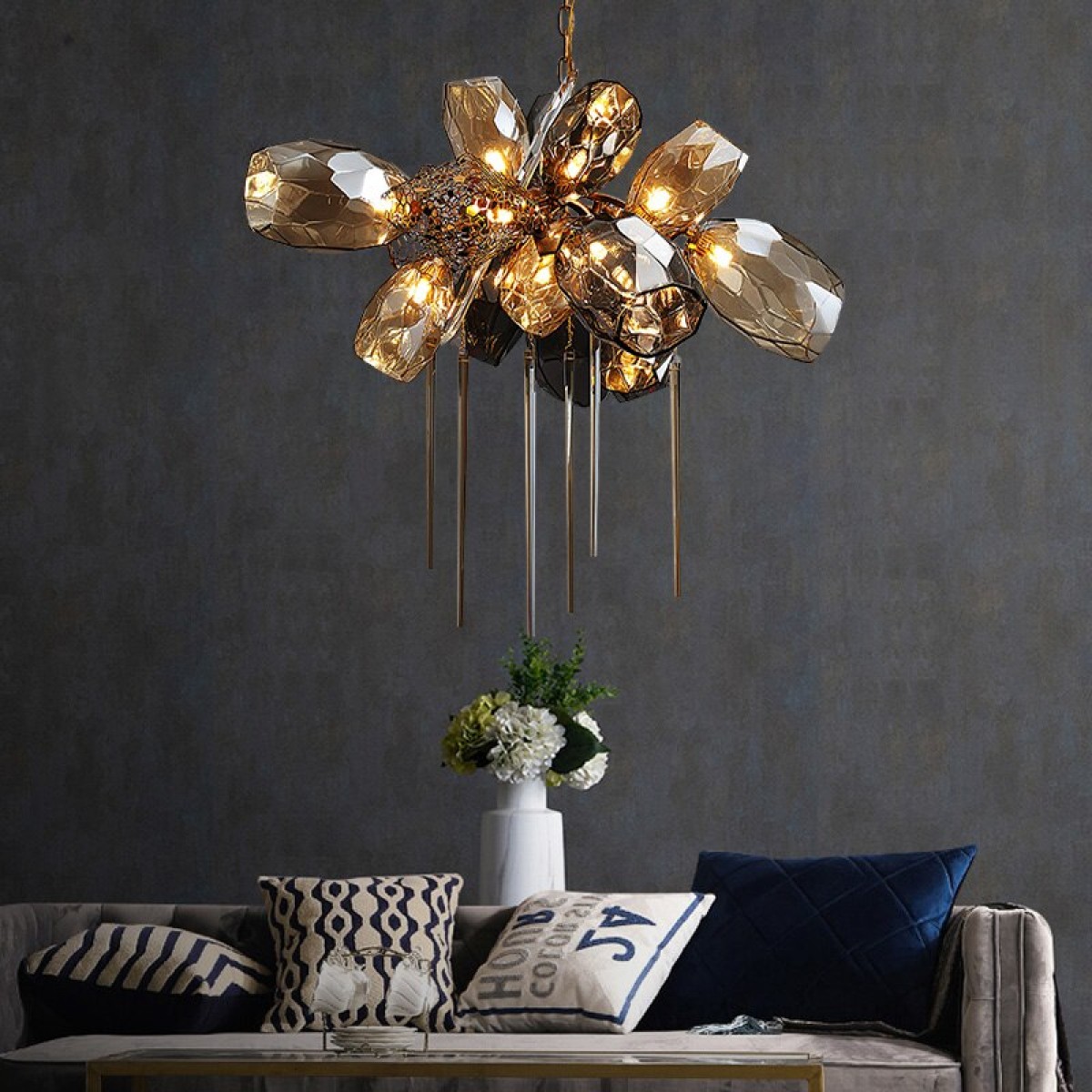 Люстра Delight Collection Britannica 8898P/AL gold/smoky