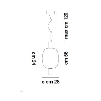 Подвесной светильник Vistosi Riflesso SP 2 clear/copper