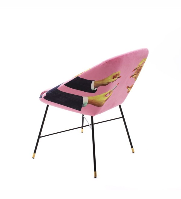 Обеденный стул Seletti Toiletpaper Furniture Lipsticks Pink