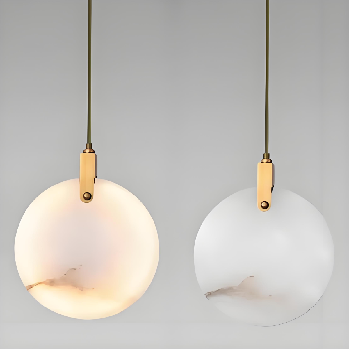 Подвесной светильник Delight Collection 11391P 15cm Brass / White Alabaster