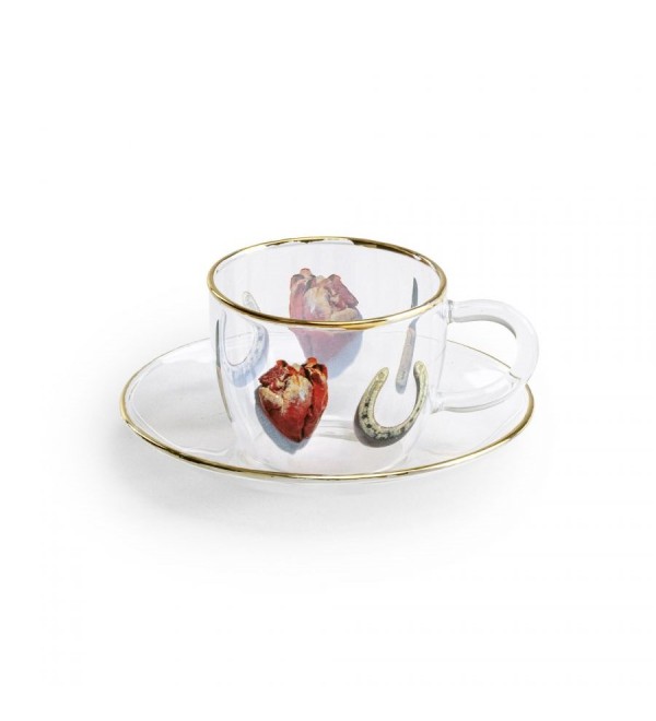 Кофейная пара Seletti Toiletpaper Glass I Love You