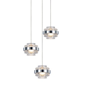 Подвесной светильник Delight Collection Indiana MD22030002-3A chrome/clear