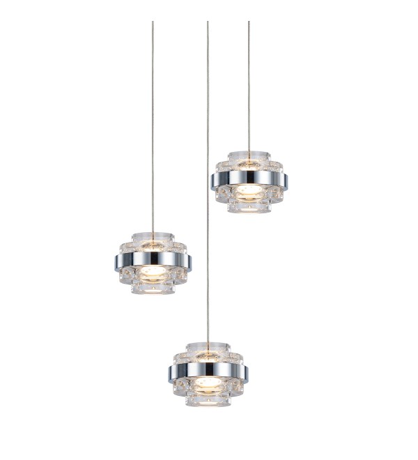 Подвесной светильник Delight Collection Indiana MD22030002-3A chrome/clear