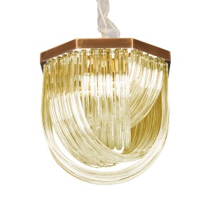 Люстра Delight Collection Murano L4 brass/amber