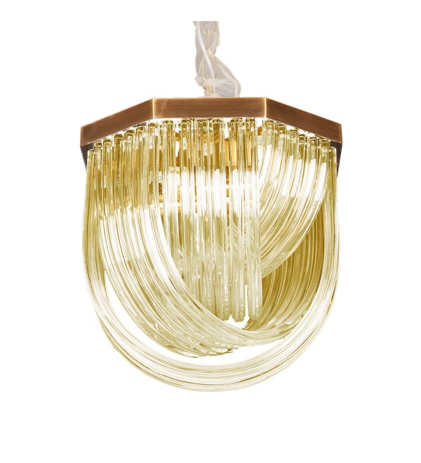 Люстра Delight Collection Murano L4 brass/amber