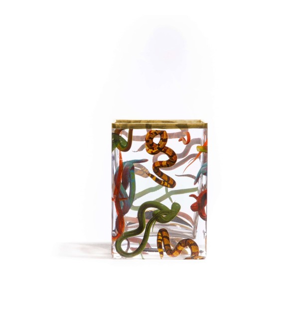 Ваза Seletti Toiletpaper Glass Vase Snakes Small (прозрачный)