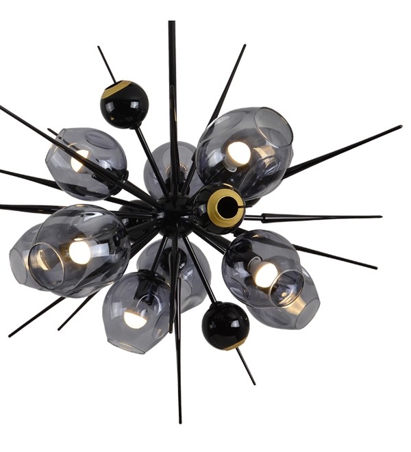 Люстра Delight Collection Burst 9720P-10S black/smoky