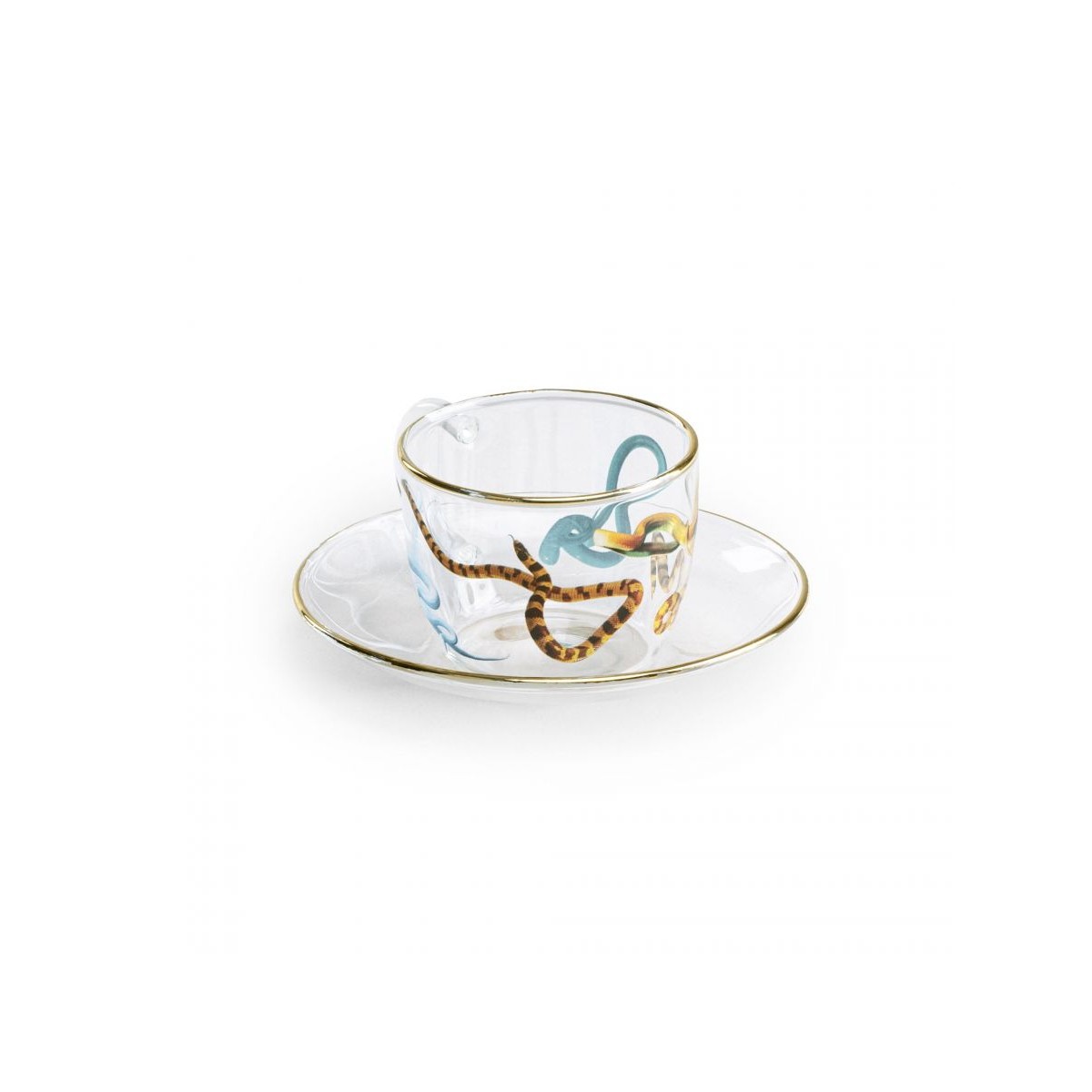 Кофейная пара Seletti Toiletpaper Glass Snakes
