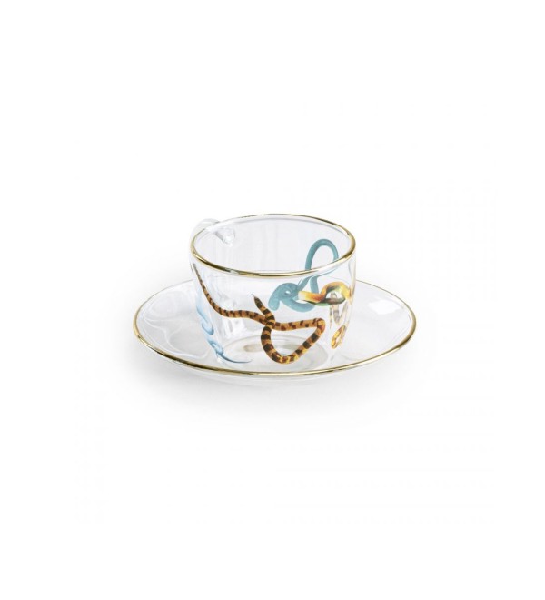 Кофейная пара Seletti Toiletpaper Glass Snakes