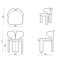 Стул Delight Collection Viva Armless