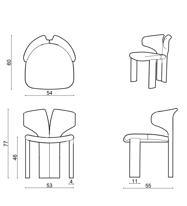 Стул Delight Collection Viva Armless