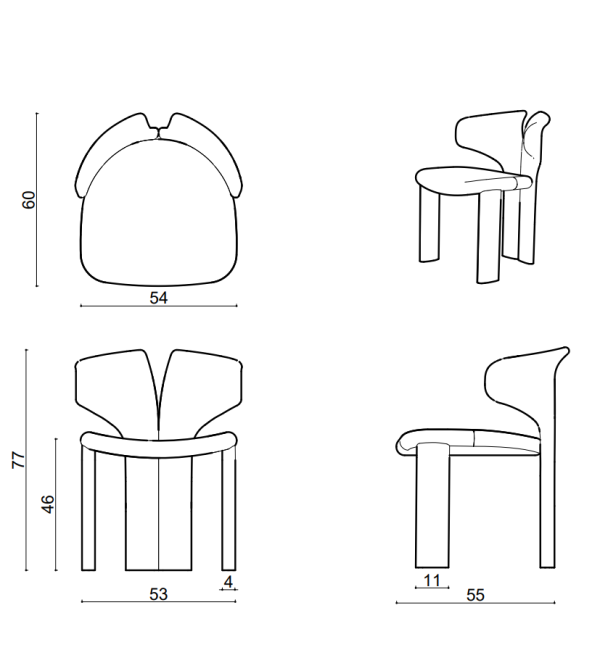 Стул Delight Collection Viva Armless