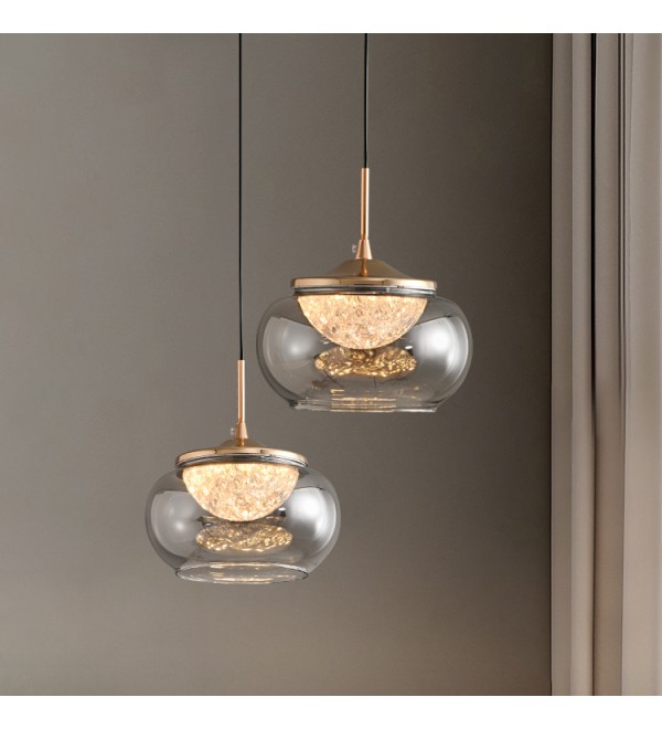 Подвесной светильник Delight Collection MT9128-1H gold/smoke