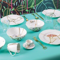 Салатник Seletti Kintsugi (белый, золотой, арт. 09638)