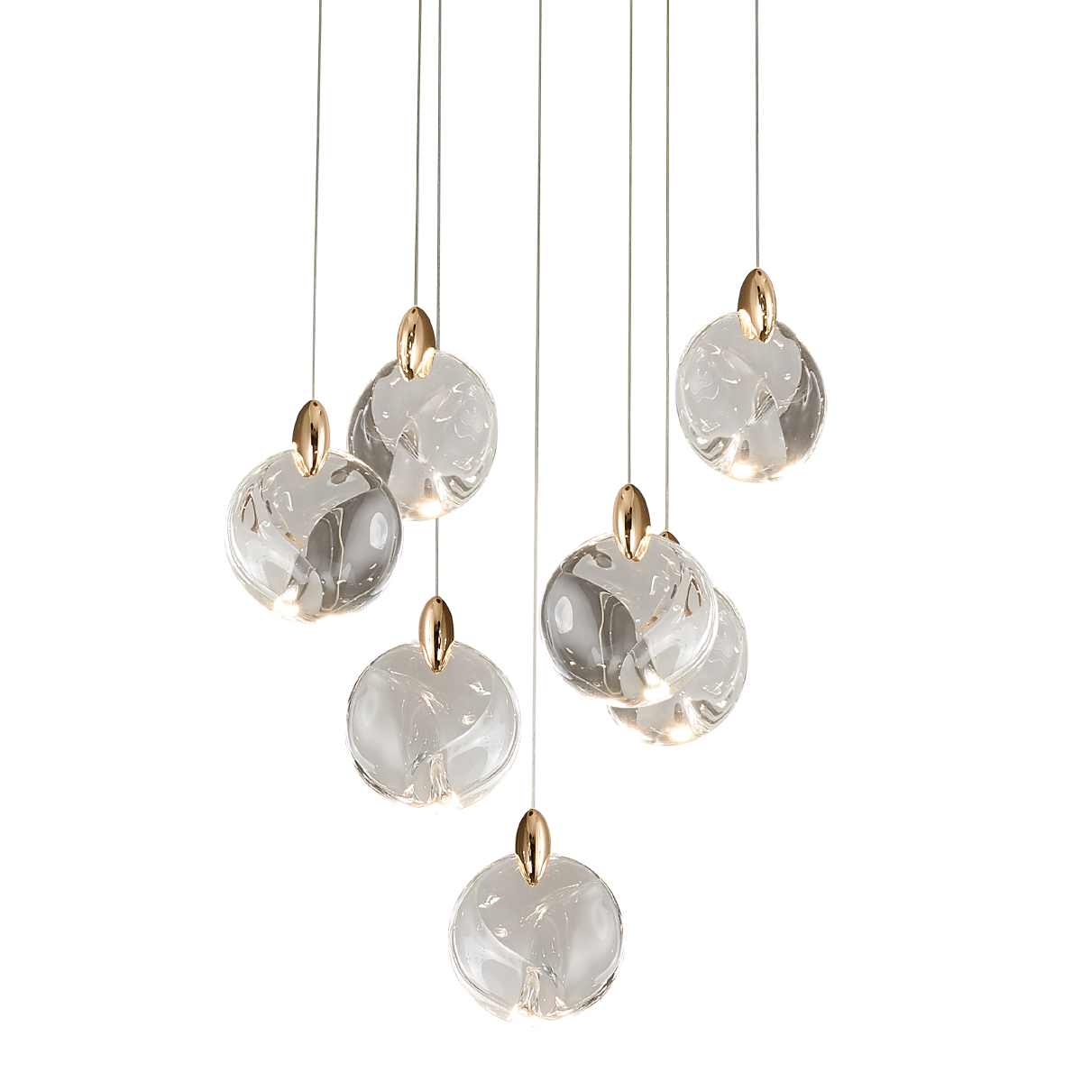 Подвесной светильник Delight Collection OD2440-7 gold/clear