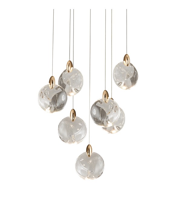 Подвесной светильник Delight Collection OD2440-7 gold/clear