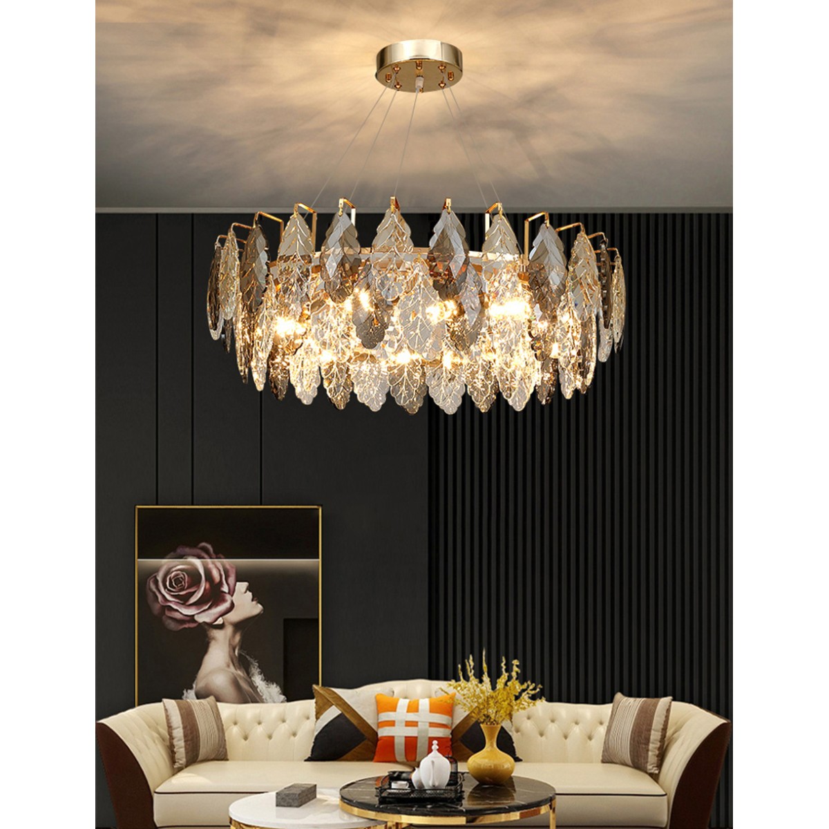 Люстра Delight Collection D8011P/R-1000 gold/smoky