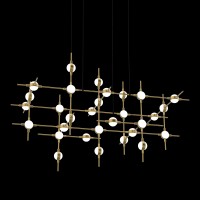 Люстра Delight Collection Molecular 30 black/gold