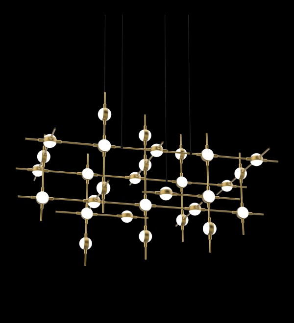 Люстра Delight Collection Molecular 30 black/gold