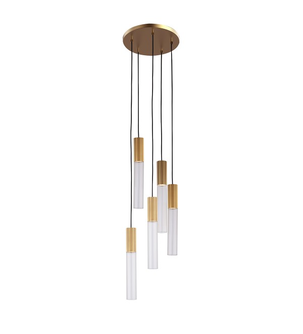 Подвесной светильник Delight Collection Flume 5A ant.brass