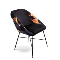 Обеденный стул Seletti Toiletpaper Furniture Black Lipsticks