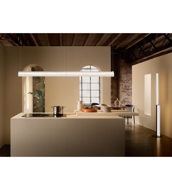 Торшер Slamp Modula Twisted light grey/plisse