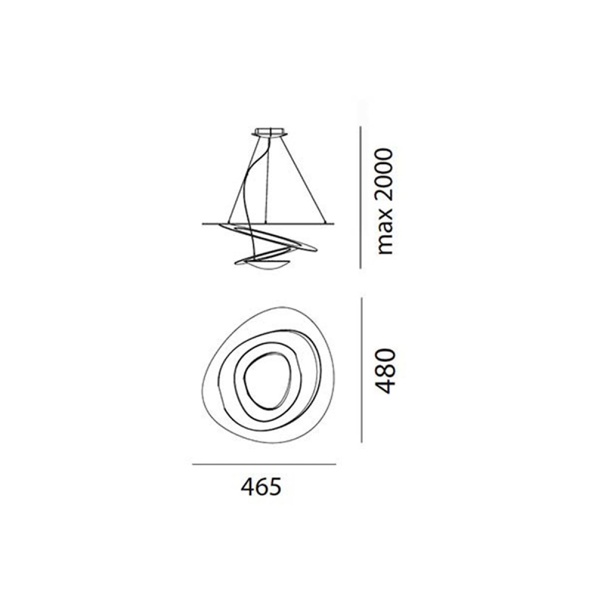 Подвесной светильник Artemide Pirce Micro LED Gold