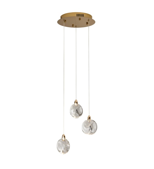 Подвесной светильник Delight Collection OD2440-3 gold/clear