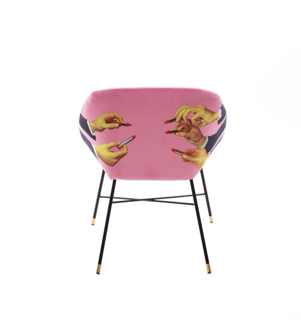 Обеденный стул Seletti Toiletpaper Furniture Lipsticks Pink