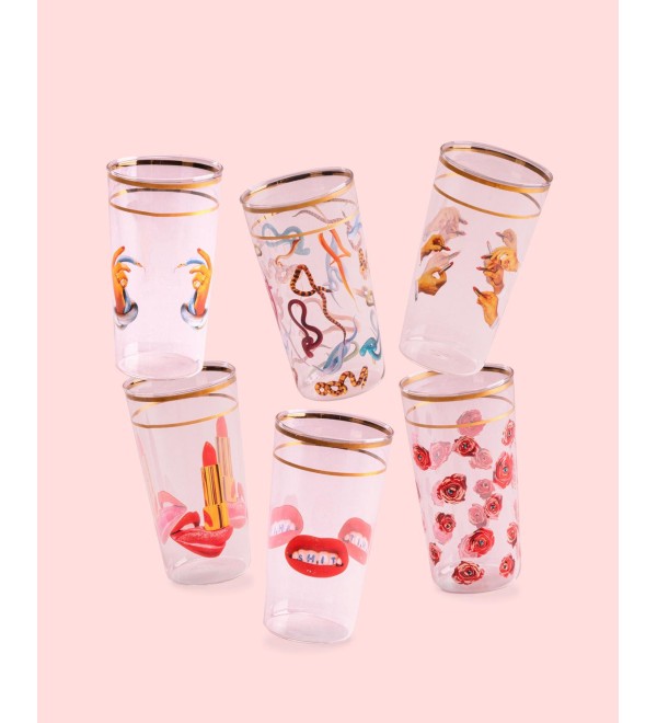 Стакан Seletti Toiletpaper Glass Lipsticks