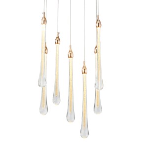 Подвесной светильник Delight Collection Teardrop 7 gold