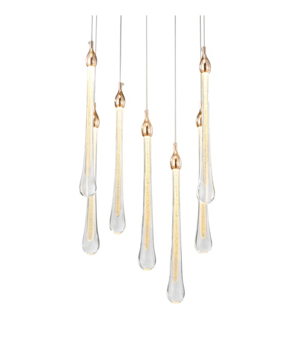 Подвесной светильник Delight Collection Teardrop 7 gold