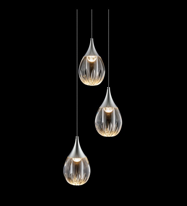Подвесной светильник Delight Collection Stilla MD24001004-3A chrome/clear