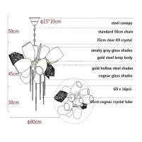 Люстра Delight Collection Britannica 8898P/AL gold/smoky